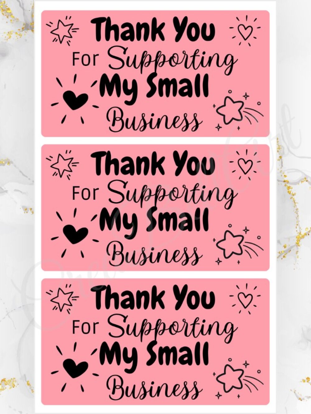 100 Thank you Stickers for Packaging | Small Business Labels